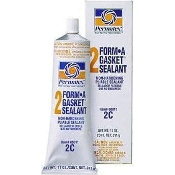 PERMATEX® No. 2 FORM-A-GASKET® Black Non-Hardening Pliable Sealant - 3 oz  Tube at