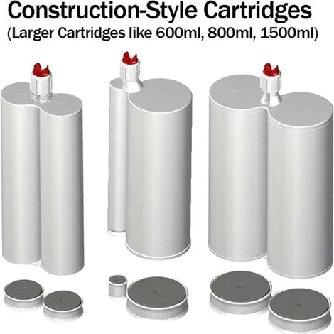 Empty Cartridges 2-Part Largest Sizes - 825ml, 900ml, 1200ml, 1500ml sizes PerigeeDirect