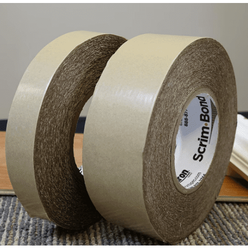 Bron BT-48896 Scrim Bond Clear Double-Sided Permanent Reinforced Scrim Tape - 9 mil popular for Foam Fabrication, Flooring, Baseboards, Cover Bases PerigeeDirect