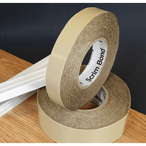 Bron BT-48896 Scrim Bond Clear Double-Sided Permanent Reinforced Scrim Tape - 9 mil popular for Foam Fabrication, Flooring, Baseboards, Cover Bases PerigeeDirect