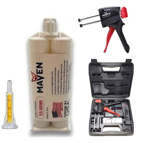 EOD Adhesive Kit - maven 1-Minute Medium-Viscosity Epoxy 5-Pack + Dispensing Kit - EA501MV PerigeeDirect