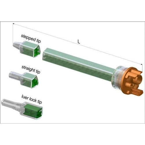 MedMix MixPac Sulzer MFQX 10-24T 116044 F-System Square Quadro Mixing Nozzle for 10:1 & 4:1 ratio larger 2-part cartridges 490ml PerigeeDirect