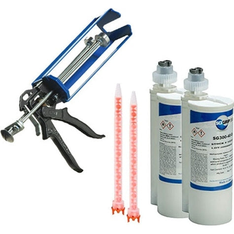 Seakeeper Installation Adhesive Kits and Accessories - SciGrip SG300-40 Black MMA Adhesive Kits Toughened 10:1 ratio PerigeeDirect