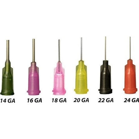 Jensen Dispensing Tips Push-On & Luer-Lock Variety Packs - Steel 1/2-Inch 14, 16, 18, 20, 22, 24-Gauge PerigeeDirect