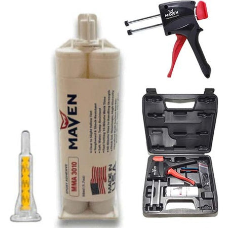 Maven MMA 3010 Acrylic - Medium Set 15-Min MMA Adhesive-Thick/High Viscosity Beige-1:1 ratio PerigeeDirect