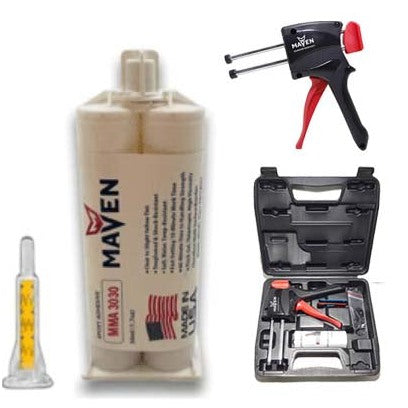 Maven MMA 3030 - Medium Set 15 minutes MMA Adhesive - Medium Viscosity White 1:1 ratio PerigeeDirect