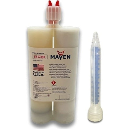 Maven EA 270BK Black Epoxy Adhesive & Potting Compound - Slow Set 60-80-Min Epoxy-Medium Viscosity Black-1:1 ratio PerigeeDirect