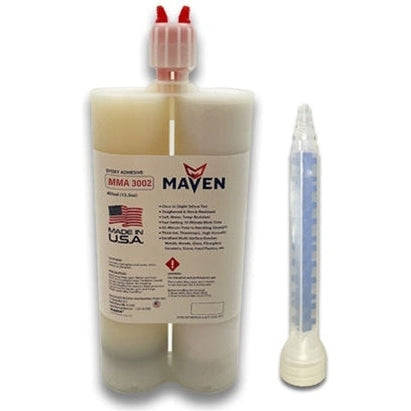 Maven MMA 3002 Acrylic Natural-Straw color - Ultra-Fast Set 2-3 Min MMA Adhesive-1:1 ratio PerigeeDirect