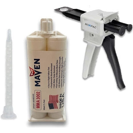 Maven MMA 3002 Acrylic Natural-Straw color - Ultra-Fast Set 2-3 Min MMA Adhesive-1:1 ratio PerigeeDirect