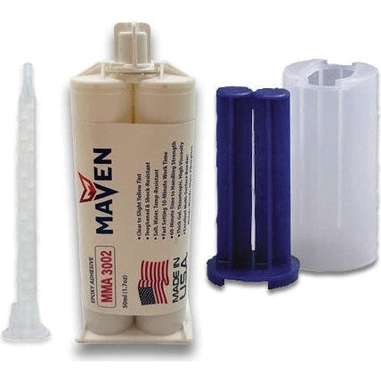 Maven MMA 3002 Acrylic Natural-Straw color - Ultra-Fast Set 2-3 Min MMA Adhesive-1:1 ratio PerigeeDirect