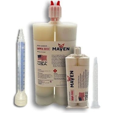 Maven MMA 3002 Acrylic Natural-Straw color - Ultra-Fast Set 2-3 Min MMA Adhesive-1:1 ratio PerigeeDirect