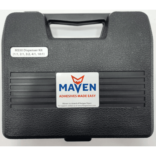 Maven MS50 Dispensing Gun Kit with Case for 50ml Epoxy and Adhesives All Ratios: 1:1, 2:1, 3:2, 4:1, 10:1 ratios PerigeeDirect