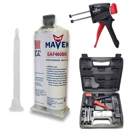 Maven EAF460 - Slow Set 60 Minute Black or Off-White Epoxy - Toughened 60-Minute Set Epoxy Adhesive PerigeeDirect