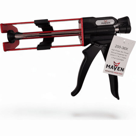 Maven 200ML High-Power 36X Thrust 2-Part Adhesive Dispenser For 1:1 & 2:1 Ratios PerigeeDirect