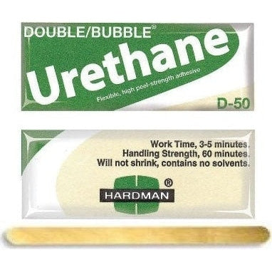 Hardman Double Bubble D50 Green/Beige-Label 04022 - Extra Fast Set 3-5min High Shear Strength Beige Urethane Adhesive PerigeeDirect