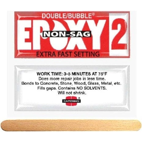 Hardman Double Bubble Red Non-Sag No-Drip 04008 Extra Fast Setting Epoxy Gel PerigeeDirect