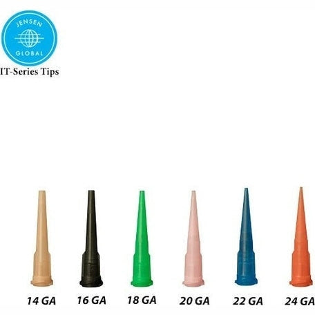 Jensen Tapered-Tip Dispensing Tips Variety of Sizes Push-On & Luer-Lock -1.25-inch PerigeeDirect