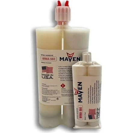 Maven MMA 560 - Slow Set 60 minutes MMA Marine-Optimized Adhesive - White or Black, Thick/High Viscosity 1:1 ratio PerigeeDirect