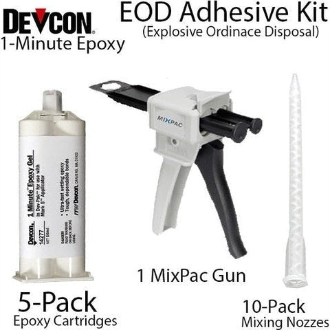 EOD Adhesive Kit - Devcon 1-Minute Epoxy 5-PackDispensing Kit - 14277 PerigeeDirect