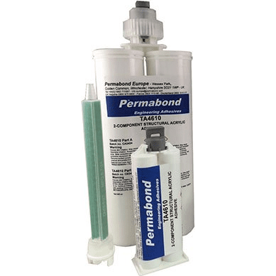 Permabond TA4610 Polyolefin & Rubber Bonder Thick Gel 12-15 min Acrylic MMA Adhesive Off-White PerigeeDirect